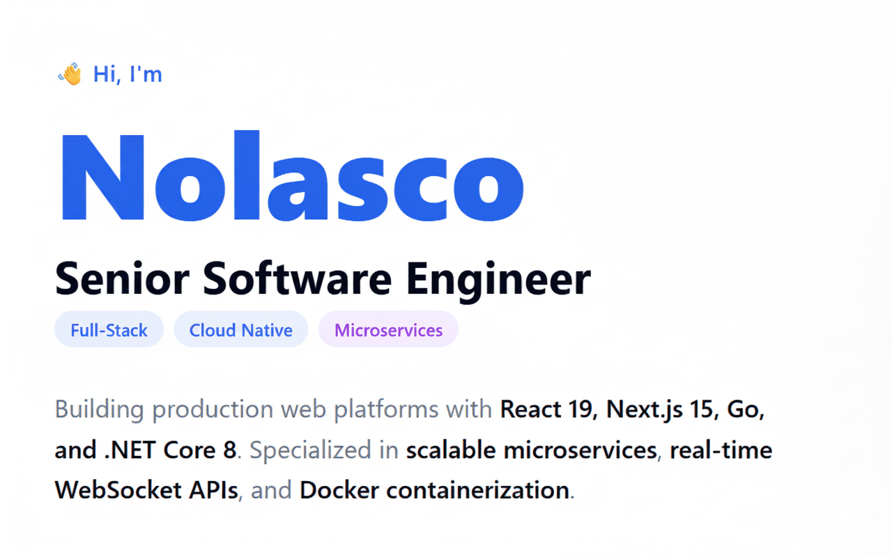 Nolascode - Senior Software Engineer